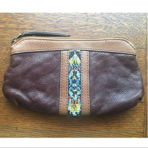 RARE Fossil pouch/wallet/clutch